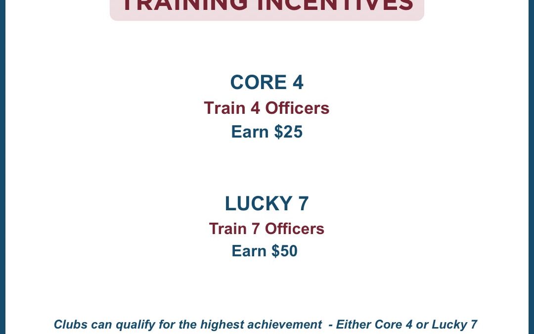 Club Officer Training Incentives