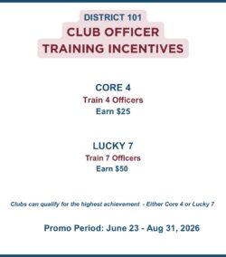 Club Officer Training Incentives